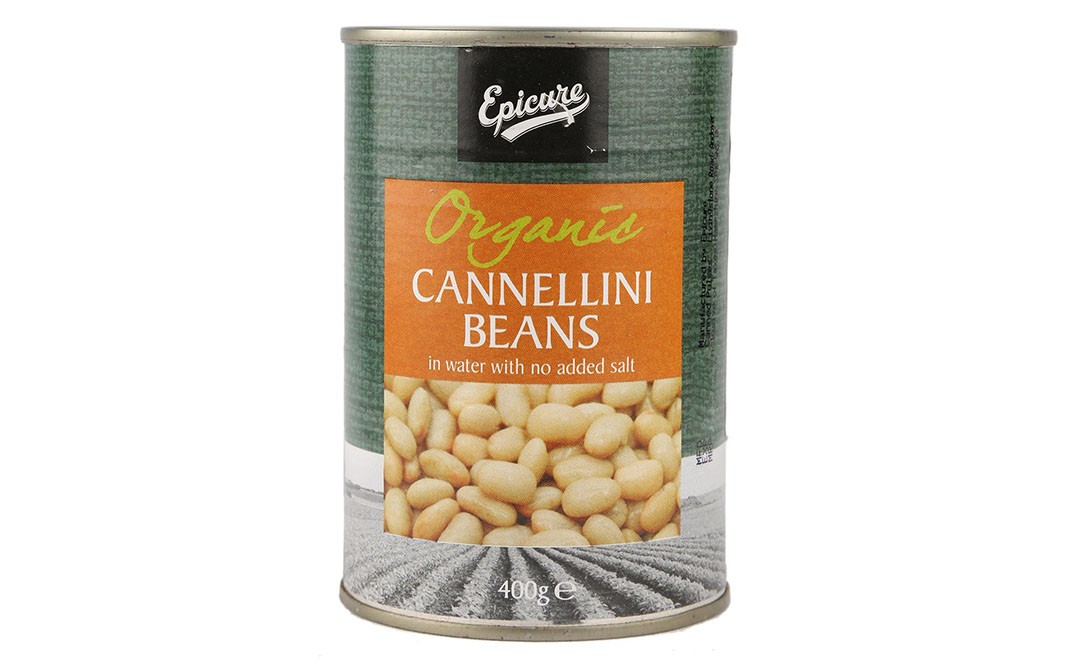 Epicure Organic Cannellini Beans, In water with no added salt   Tin  400 grams